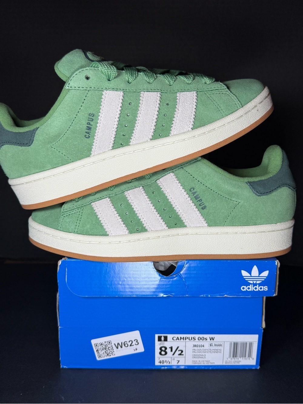 adidas Campus 00s Women's Suede Sneakers in new light Green size 8.5W